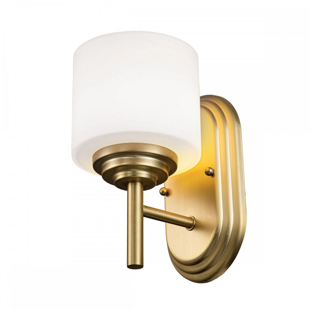 FE-MALIBU1-BATH-BB Malibu 1 Light Wall Light Brushed Brass
