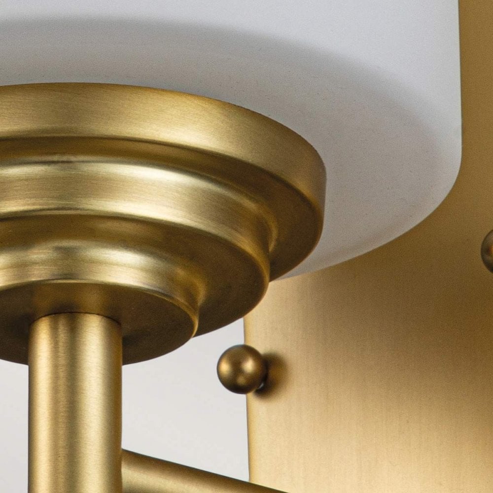 FE-MALIBU1-BATH-BB Malibu 1 Light Wall Light Brushed Brass