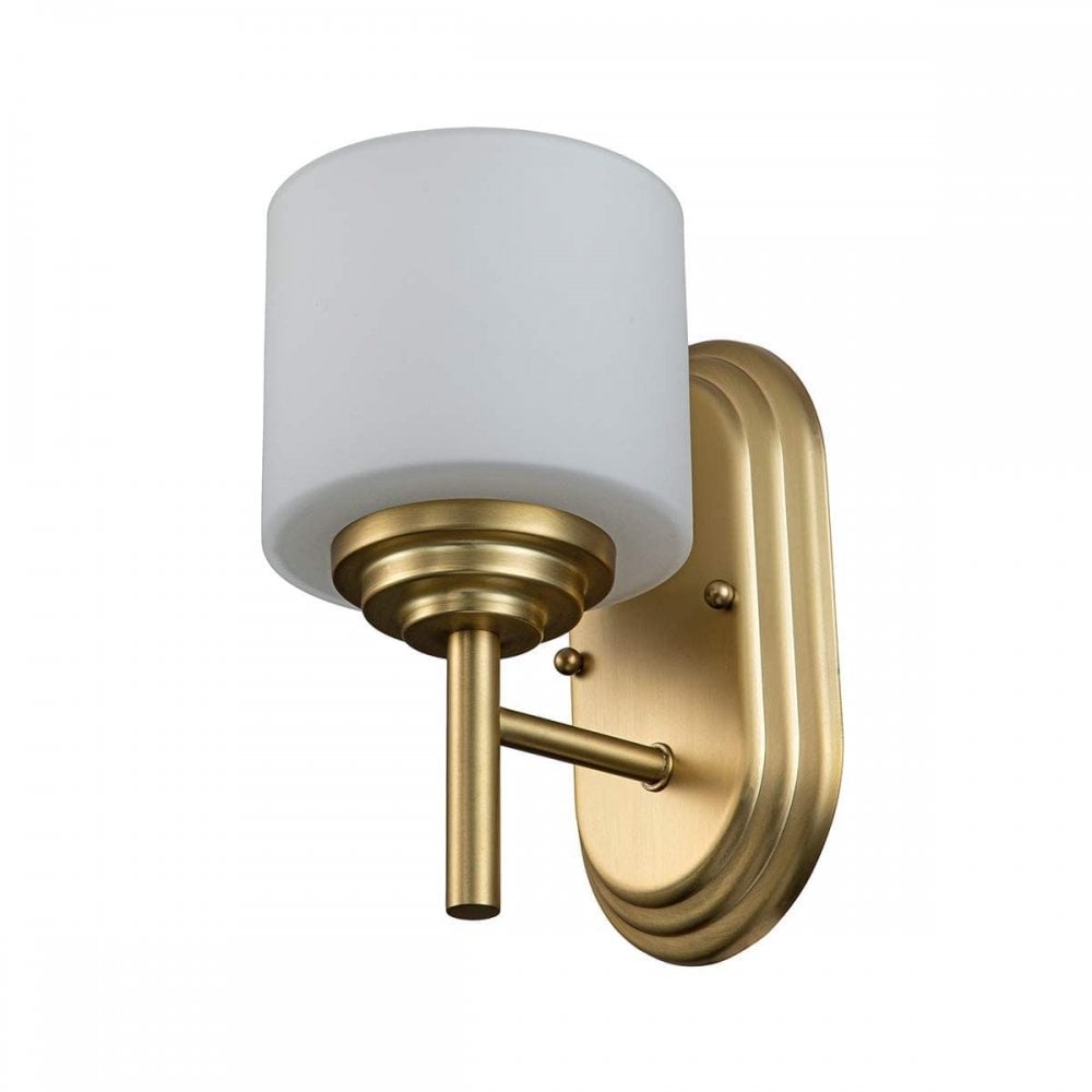 FE-MALIBU1-BATH-BB Malibu 1 Light Wall Light Brushed Brass