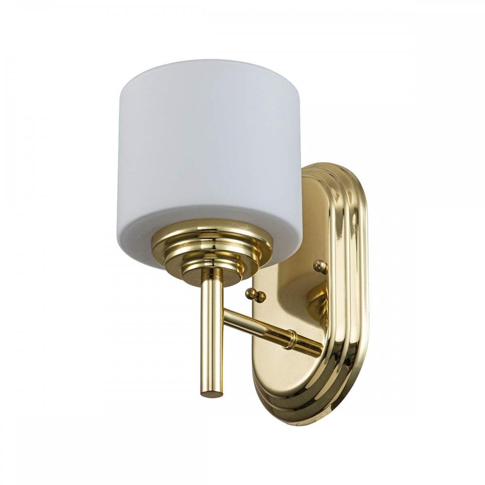 FE-MALIBU1-BATH-PB Malibu 1 Light Wall Light Polished Brass