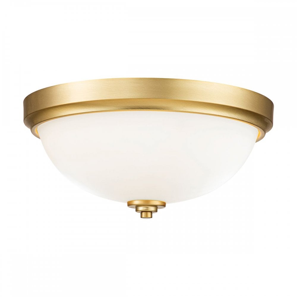 FE-MALIBU-F-BATH-BB Malibu 2 Light Flush Brushed Brass