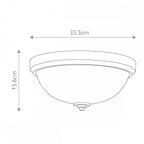 FE-MALIBU-F-BATH-BB Malibu 2 Light Flush Brushed Brass