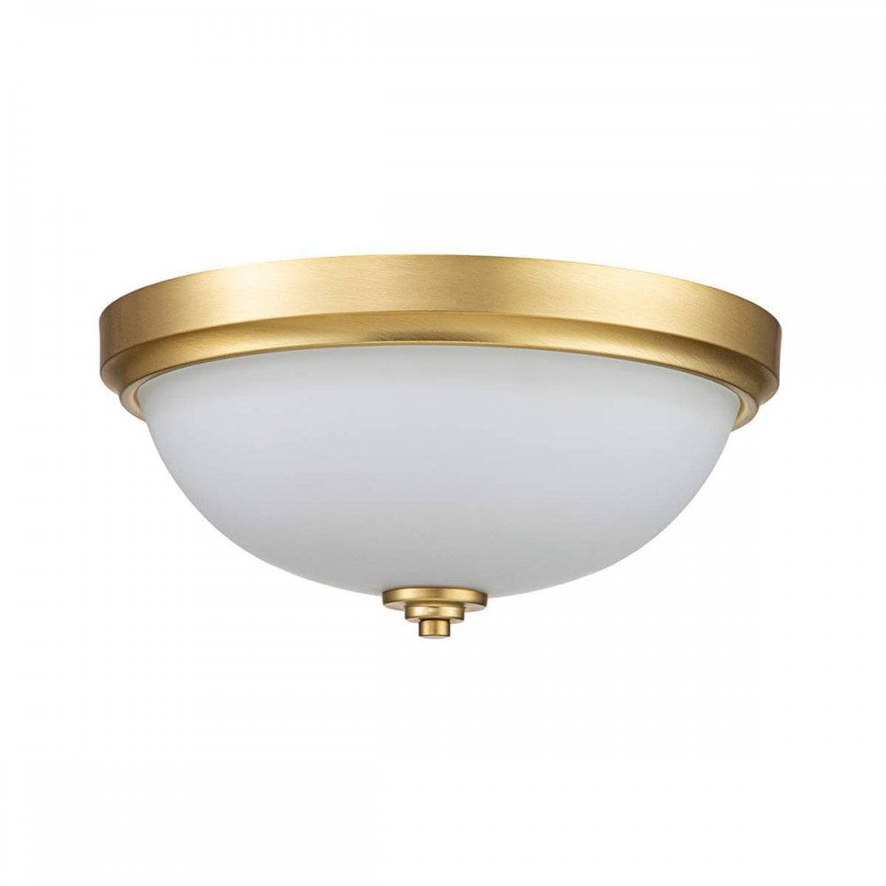 FE-MALIBU-F-BATH-BB Malibu 2 Light Flush Brushed Brass