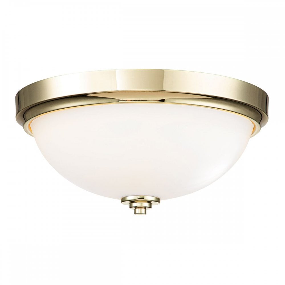 FE-MALIBU-F-BATH-PB Malibu 2 Light Flush Polished Brass