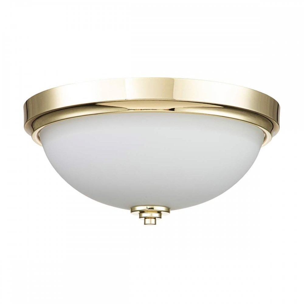 FE-MALIBU-F-BATH-PB Malibu 2 Light Flush Polished Brass