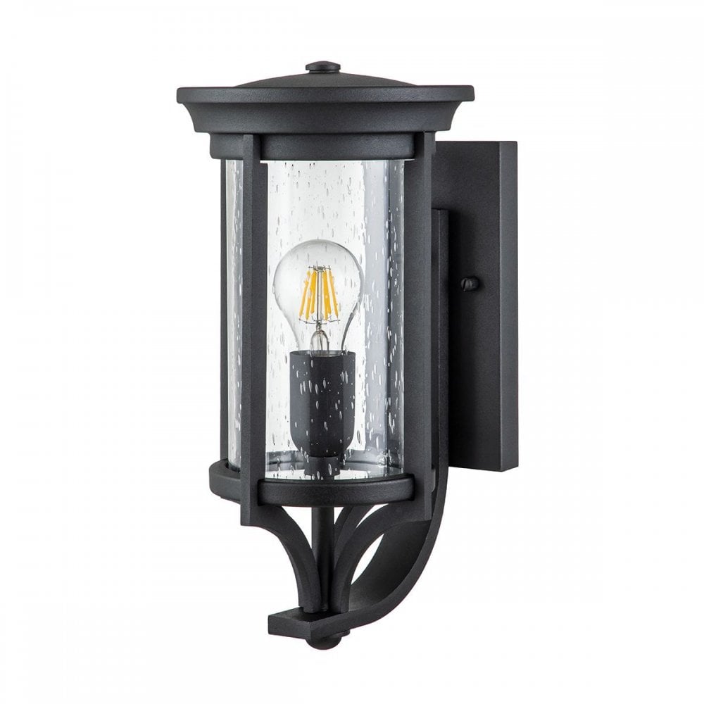 FE-MERRILL1-S-BLK Merrill 1 Light Small Wall Lantern Black