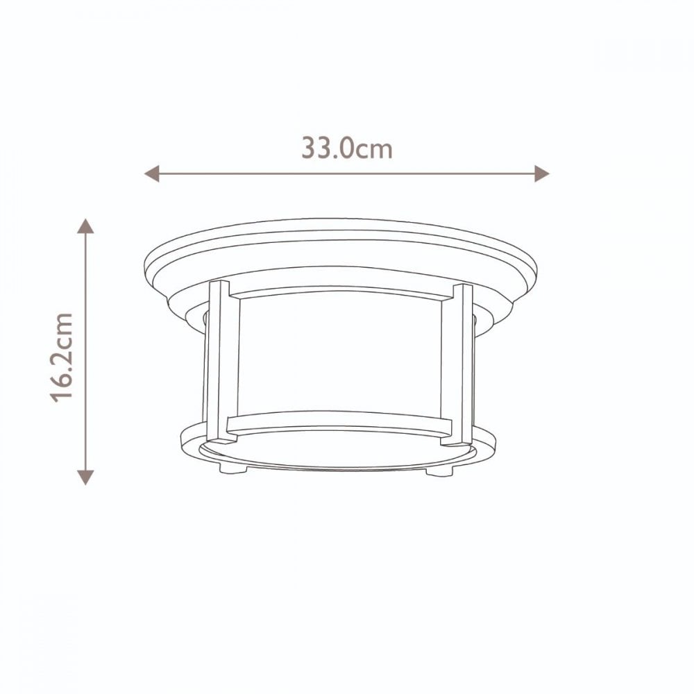 FE-MERRILL-F-BLK Merrill 2 Light Flush Black