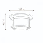 FE-MERRILL-F-BLK Merrill 2 Light Flush Black