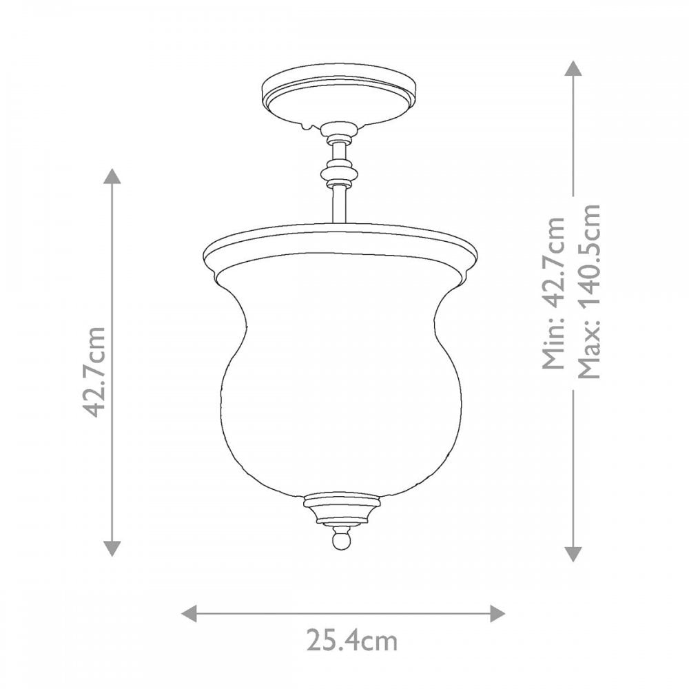 FE-PICKERING-LANE-SF Pickering Lane 3 Light Semi-Flush Heritage Bronze