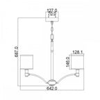FE-PROSPECT-PARK5 Prospect Park 5 Light Chandelier Satin Nickel with Chrome