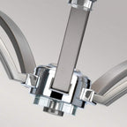 FE-PROSPECT-PARK5 Prospect Park 5 Light Chandelier Satin Nickel with Chrome