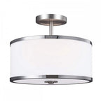 FE-PROSPECT-PARK-SF Prospect Park 2 Light Semi-Flush Satin Nickel with Chrome