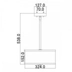 FE-PROSPECT-PARK-SF Prospect Park 2 Light Semi-Flush Satin Nickel with Chrome