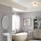 FE-PROSPECT-PARK-SF Prospect Park 2 Light Semi-Flush Satin Nickel with Chrome