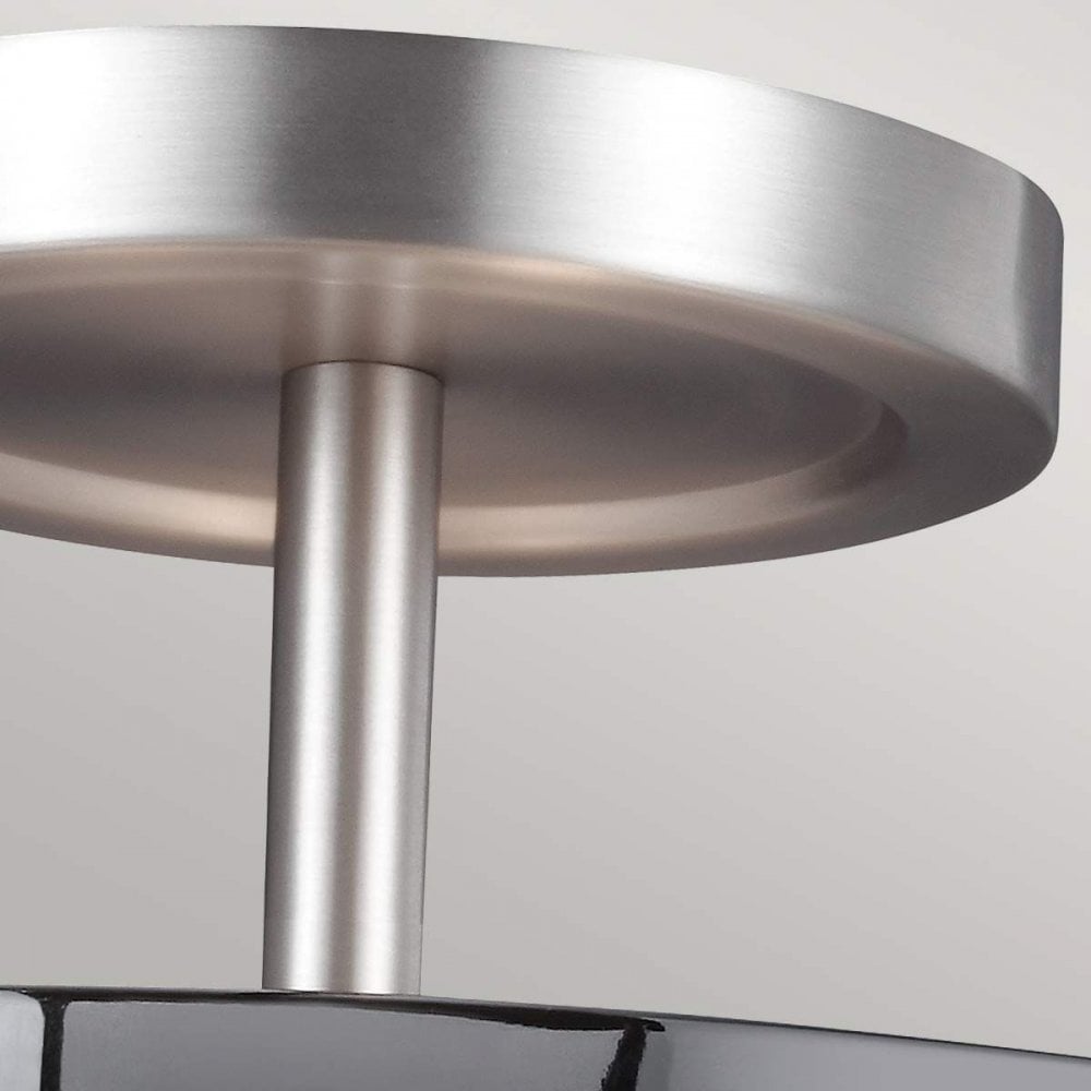 FE-PROSPECT-PARK-SF Prospect Park 2 Light Semi-Flush Satin Nickel with Chrome