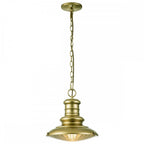 FE-REDDING8-M-PDB Redding Station 1 Light Medium Chain Lantern Painted Distressed Bronze