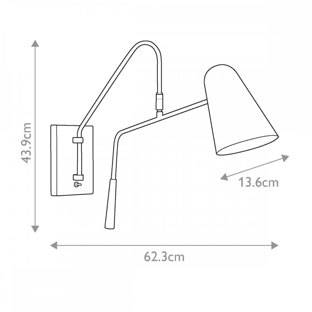 FE-SIMON1 Simon 1 Light Wall Light Midnight Black