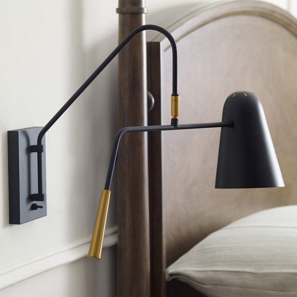 FE-SIMON1 Simon 1 Light Wall Light Midnight Black