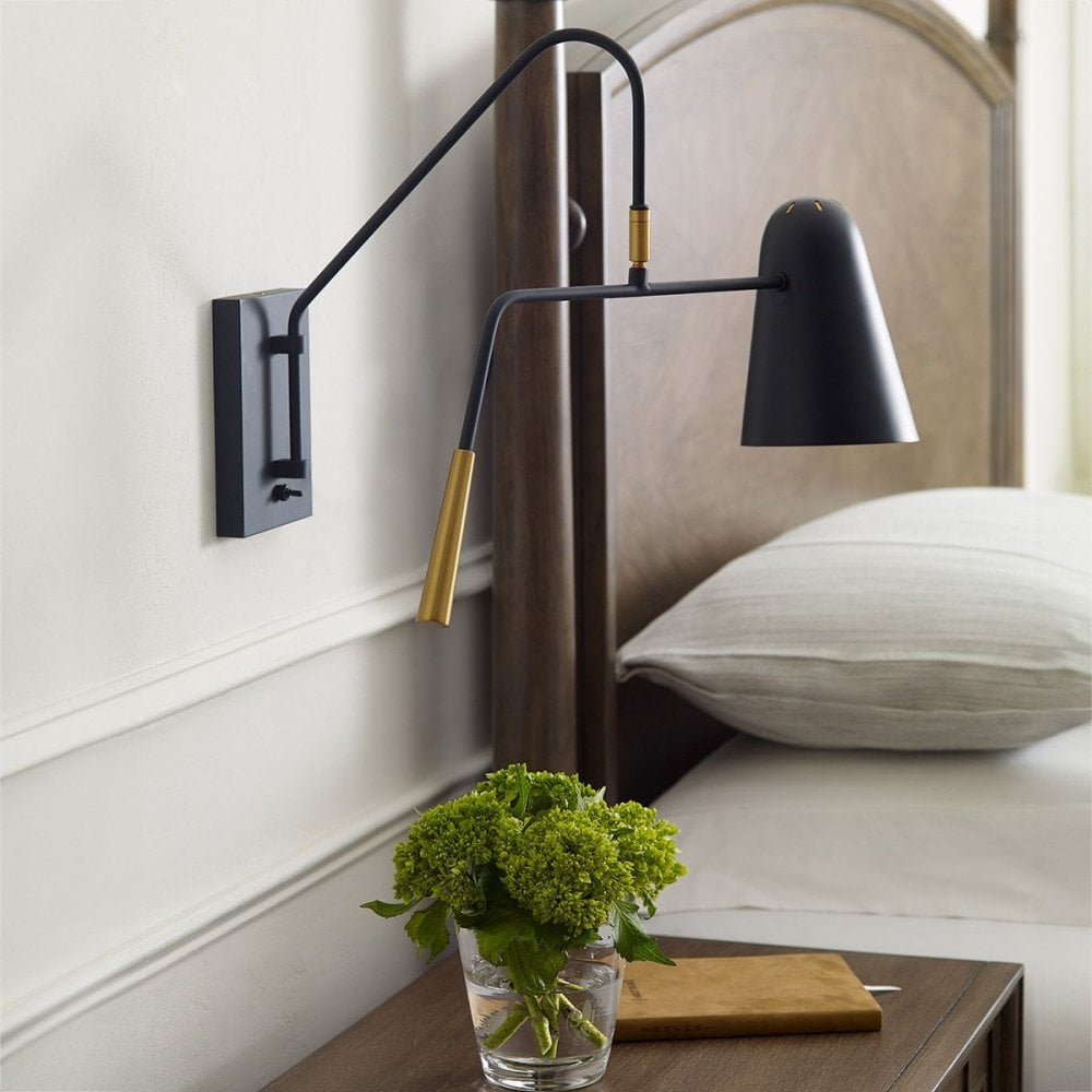 FE-SIMON1 Simon 1 Light Wall Light Midnight Black