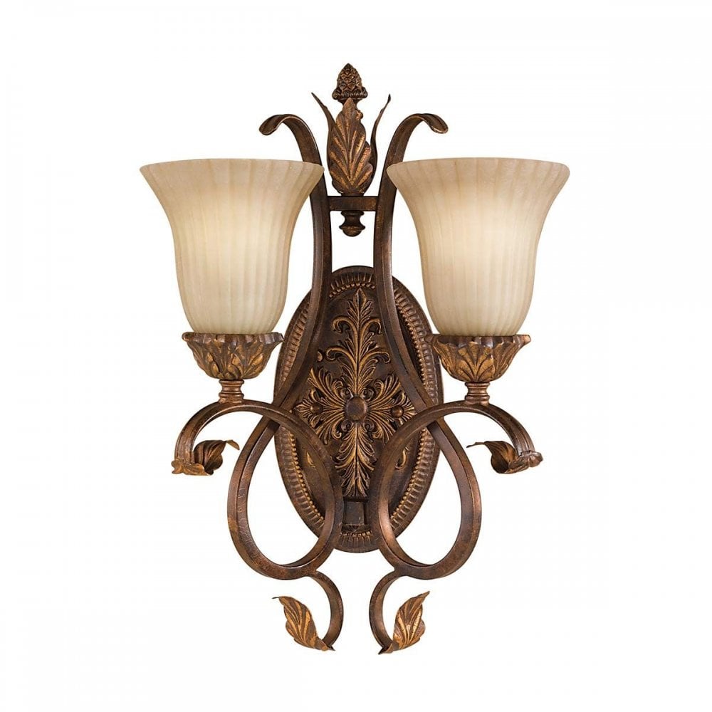 FE-SONOMAVALLEY2 Sonoma Valley 2 Light Wall Light Aged Tortoise Shell