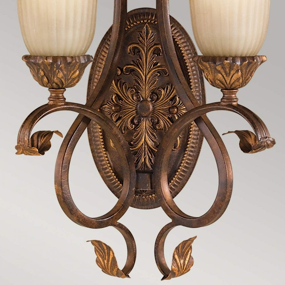 FE-SONOMAVALLEY2 Sonoma Valley 2 Light Wall Light Aged Tortoise Shell