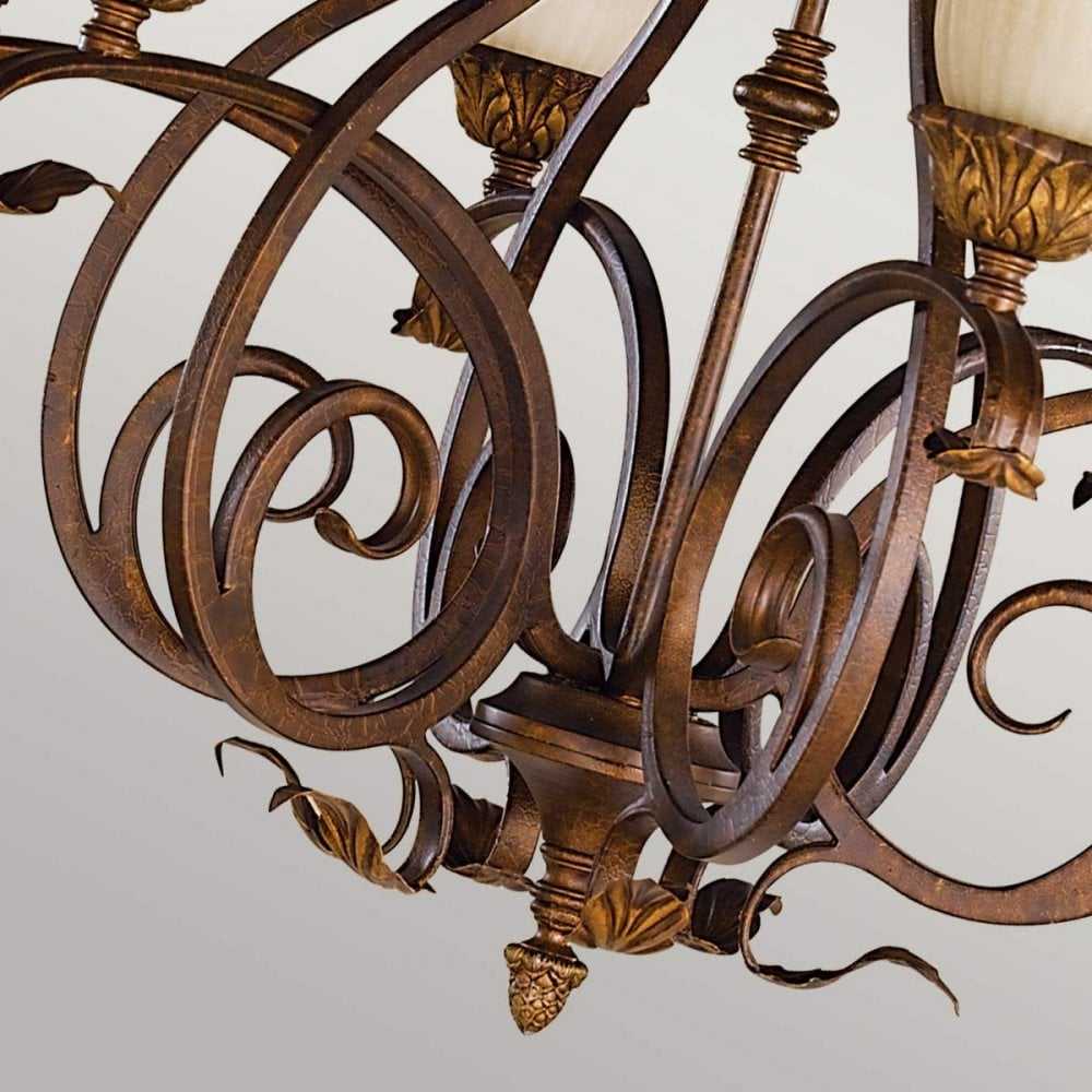 FE-SONOMAVALLEY6 Sonoma Valley 6 Light Chandelier Aged Tortoise Shell