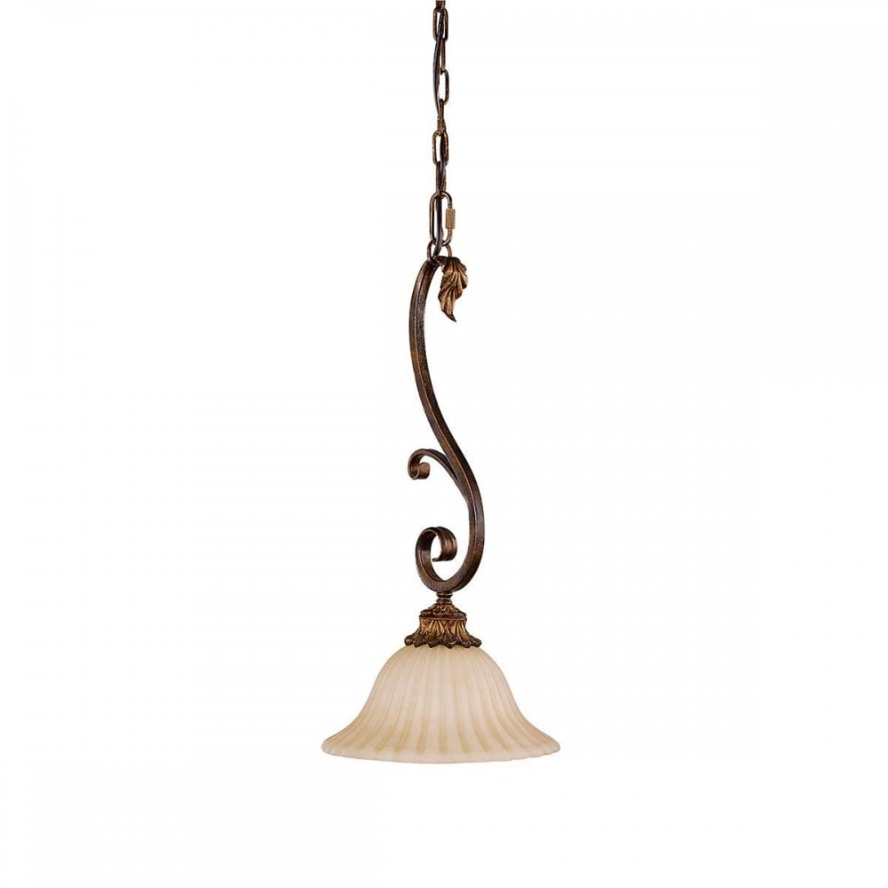 FE-SONOMAVALLEY-P Sonoma Valley 1 Light Mini Pendant Aged Tortoise Shell