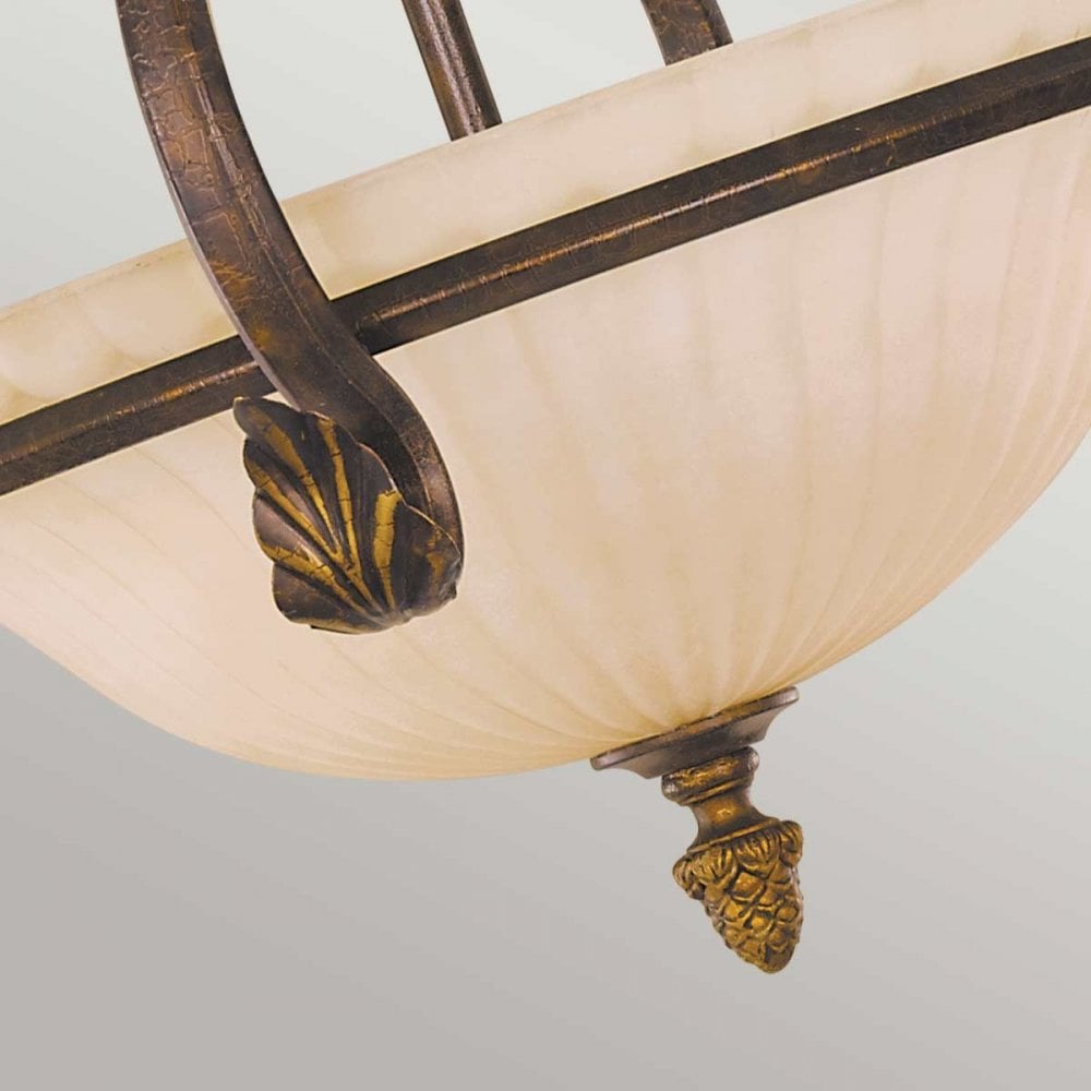 FE-SONOMAVALLEY-SF Sonoma Valley 3 Light Semi-Flush Aged Tortoise Shell