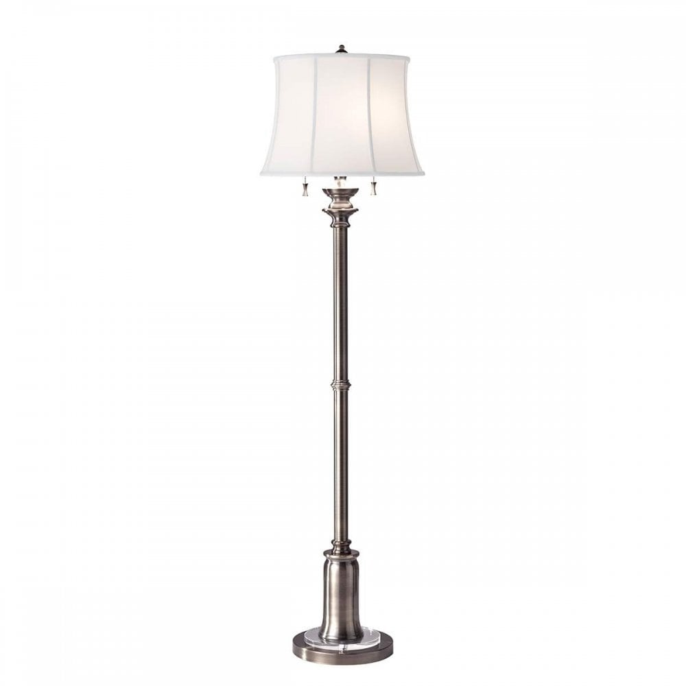FE-STATEROOM-FL-AN Stateroom 2 Light Floor Lamp - Antique Nickel