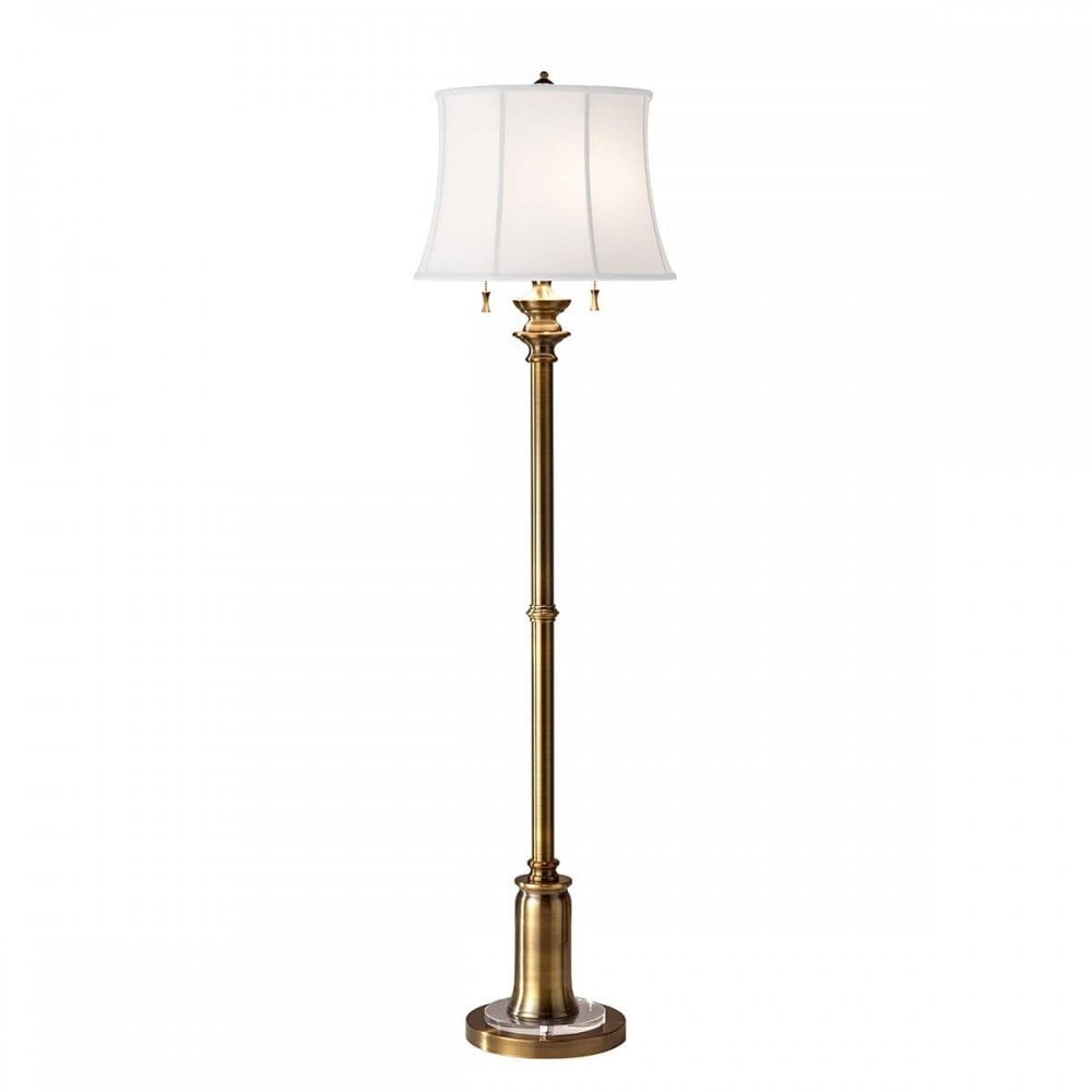 FE-STATEROOM-FL-BB Stateroom 2 Light Floor Lamp - Bali Brass