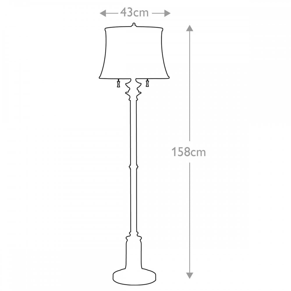FE-STATEROOM-FL-BB Stateroom 2 Light Floor Lamp - Bali Brass