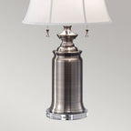 FE-STATEROOM-TL-AN Stateroom 2 Light Table Lamp - Antique Nickel