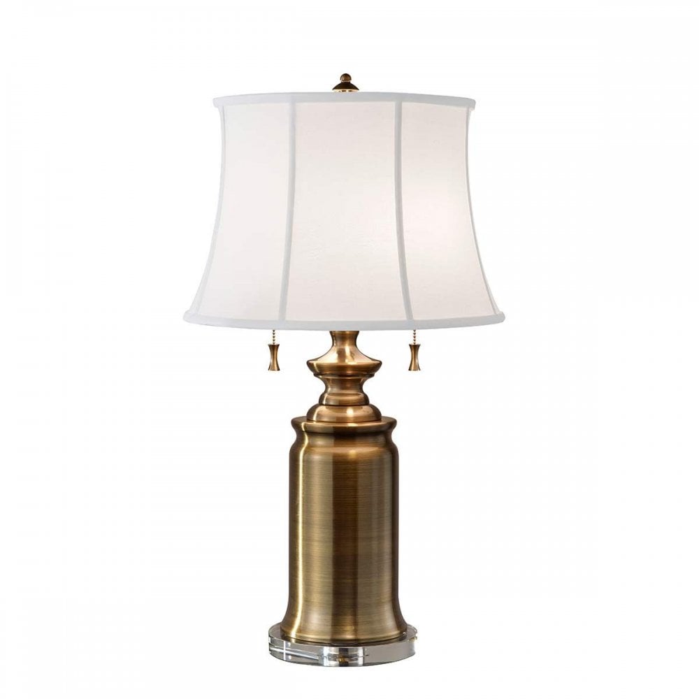 FE-STATEROOM-TL-BB Stateroom 2 Light Table Lamp - Bali Brass