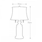 FE-STATEROOM-TL-BB Stateroom 2 Light Table Lamp - Bali Brass