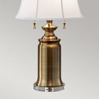 FE-STATEROOM-TL-BB Stateroom 2 Light Table Lamp - Bali Brass