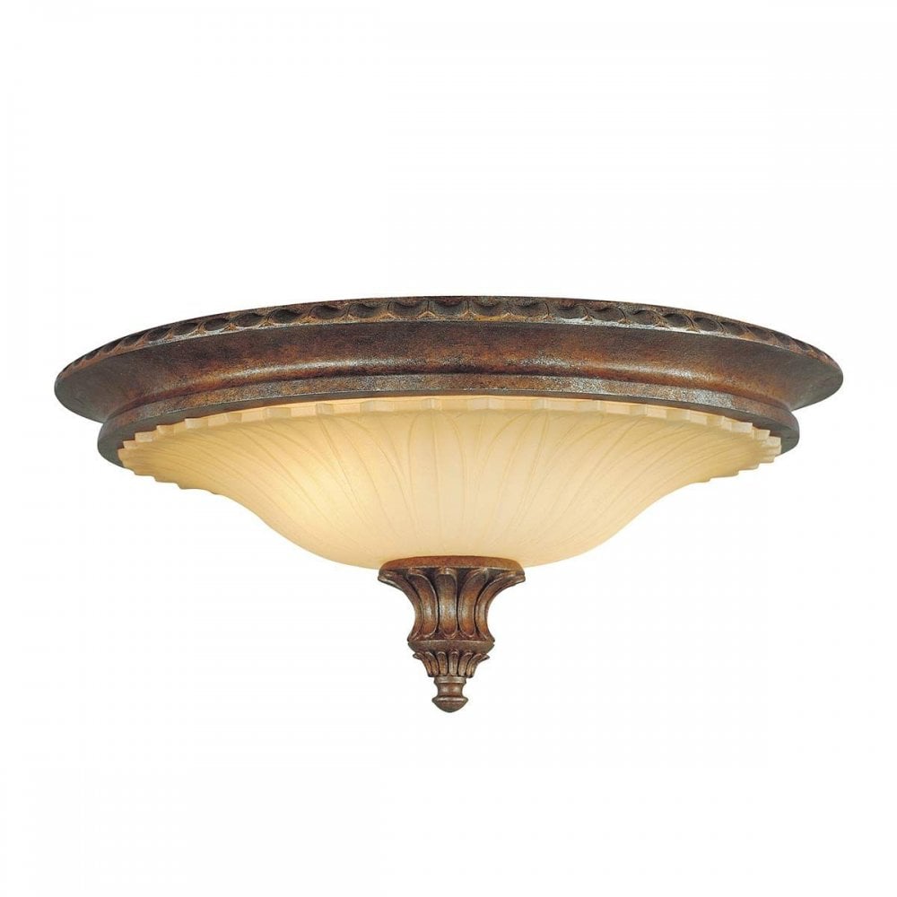 FE-STIRLING-CASTLE-F Stirling Castle 2 Light Flush British Bronze