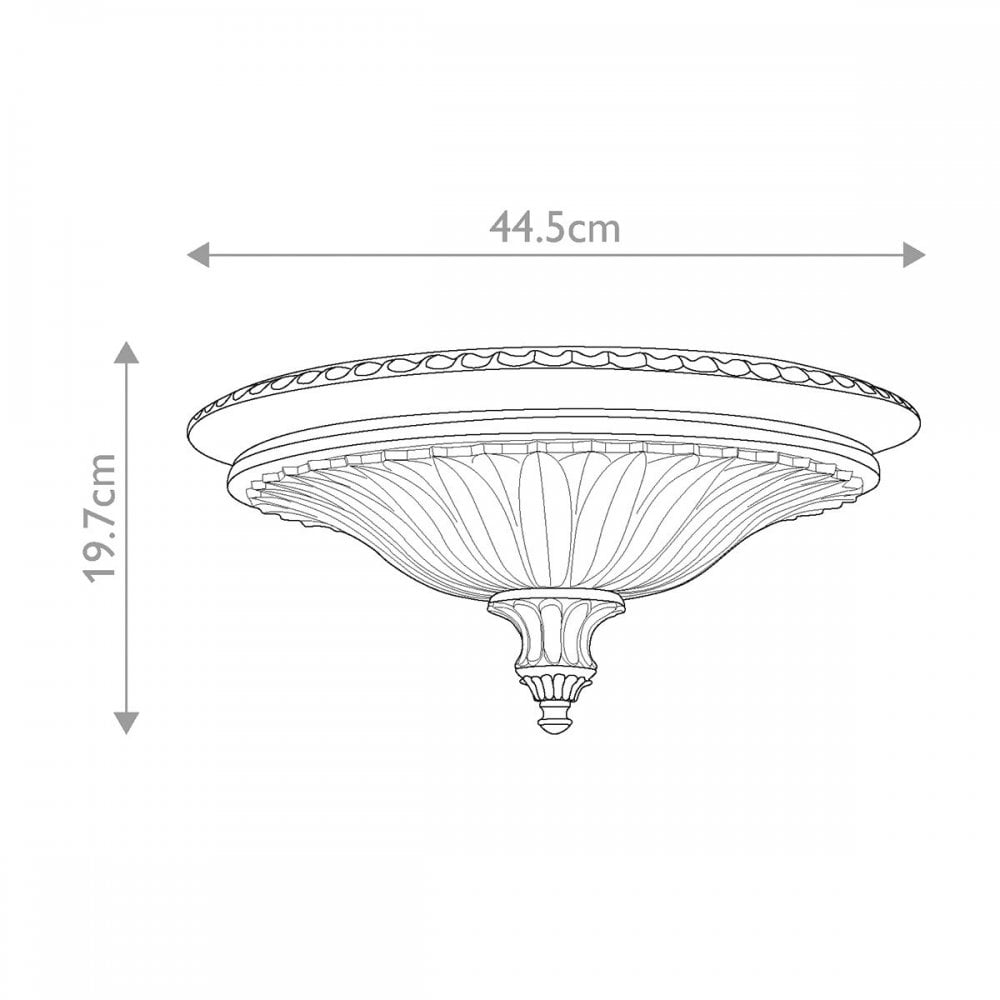 FE-STIRLING-CASTLE-F Stirling Castle 2 Light Flush British Bronze