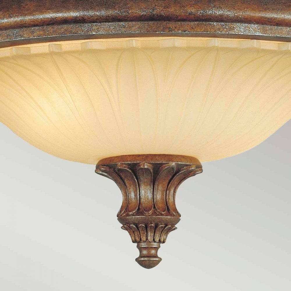 FE-STIRLING-CASTLE-F Stirling Castle 2 Light Flush British Bronze