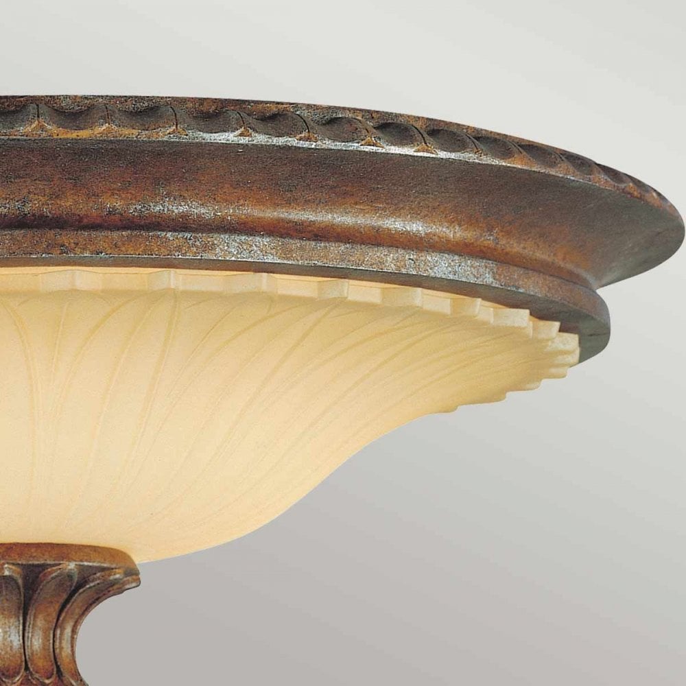 FE-STIRLING-CASTLE-F Stirling Castle 2 Light Flush British Bronze