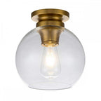 FE-TABBY-F-BB Tabby 1 Light Flush Light Burnished Brass