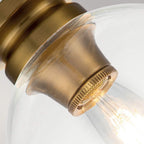 FE-TABBY-F-BB Tabby 1 Light Flush Light Burnished Brass
