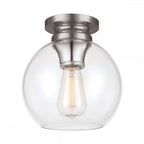 FE-TABBY-F-PN Tabby 1 Light Flush Light Polished Nickel