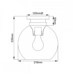 FE-TABBY-F-PN Tabby 1 Light Flush Light Polished Nickel