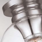 FE-TABBY-F-PN Tabby 1 Light Flush Light Polished Nickel