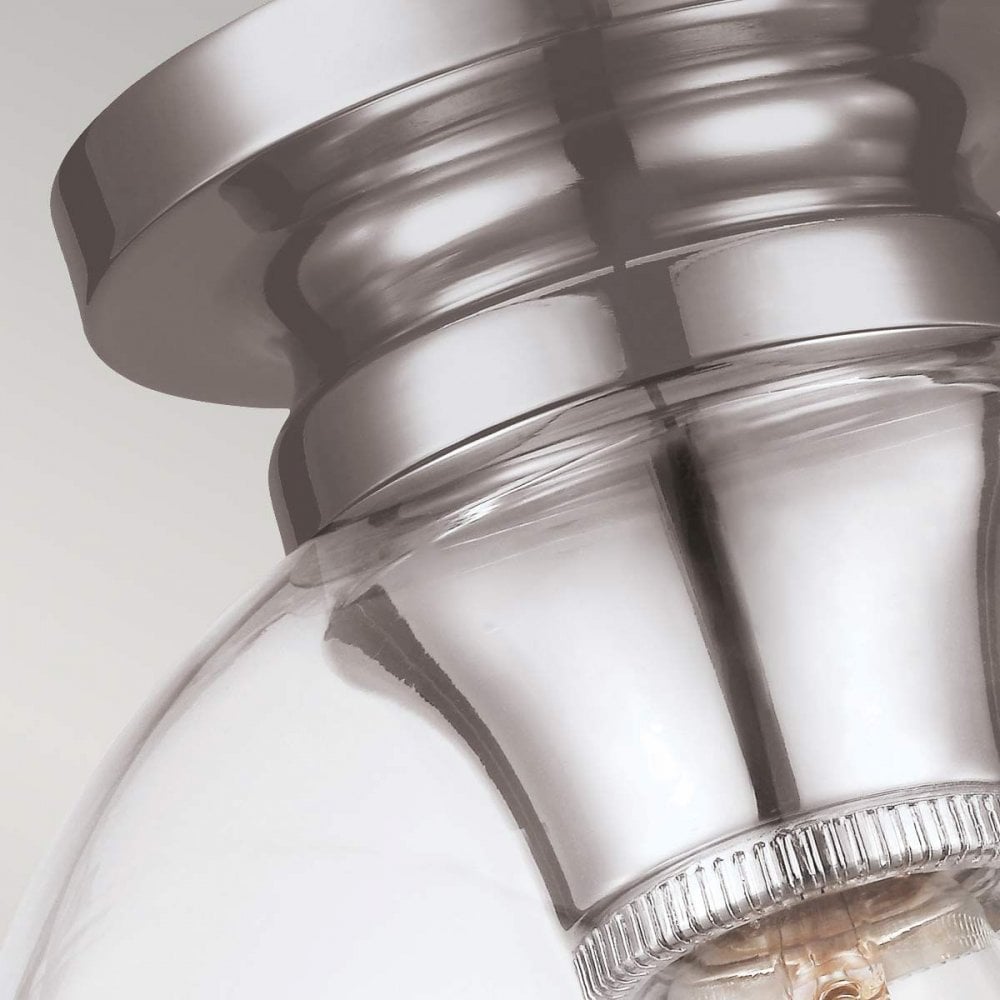 FE-TABBY-F-PN Tabby 1 Light Flush Light Polished Nickel