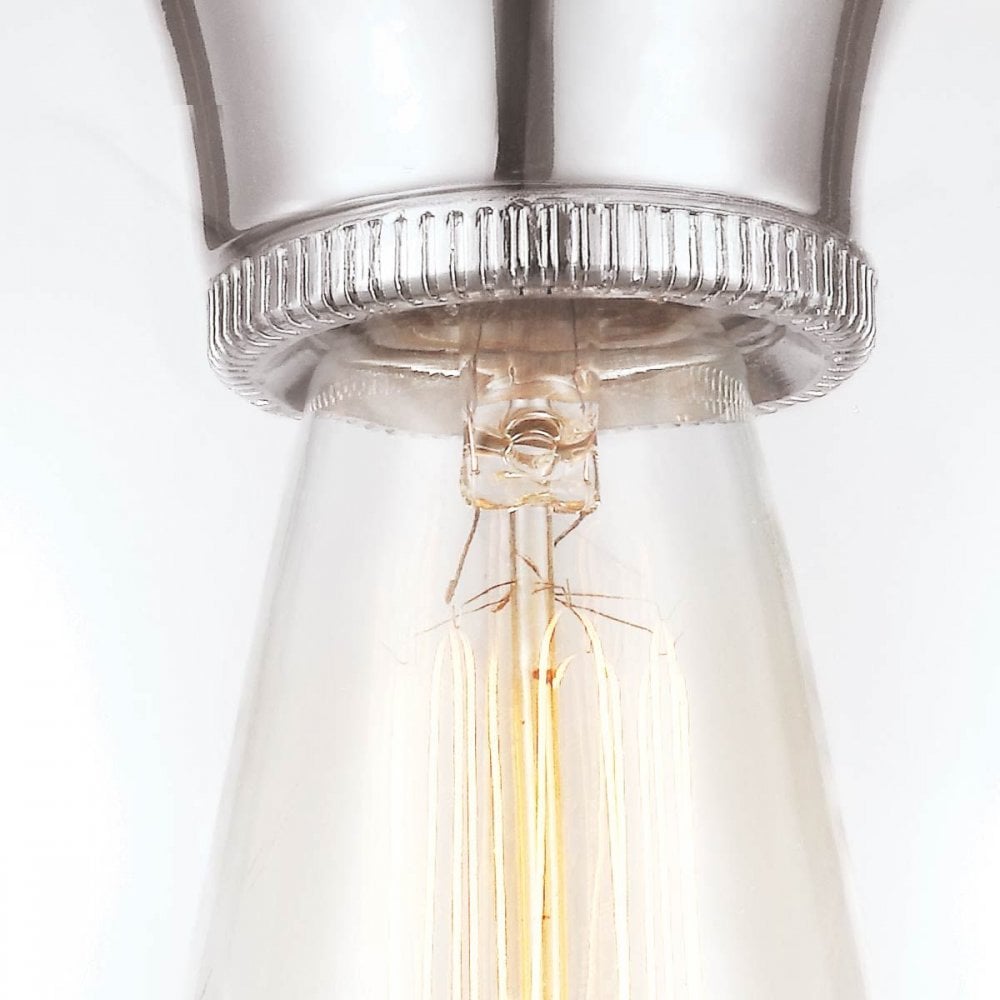FE-TABBY-F-PN Tabby 1 Light Flush Light Polished Nickel