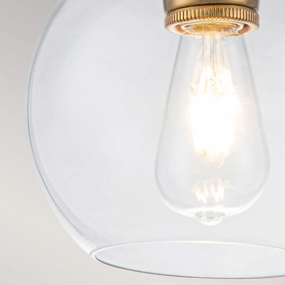FE-TABBY-P-S-BB Tabby 1 Light Mini Pendant Burnished Brass