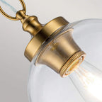 FE-TABBY-P-S-BB Tabby 1 Light Mini Pendant Burnished Brass
