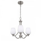 FE-VINTNER3 Vintner 3 Light Chandelier Satin Nickel