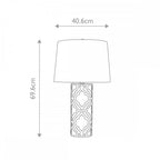 GN-ARABELLA-TL-G Arabella 1 Light Table Lamp Distressed Gold, Ivory Shade